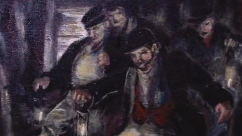 Painting of miners