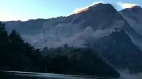 Landslides on Mount Rinjani