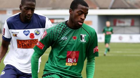 Ade Adeyemo in action for Cray Valley Paper Mills