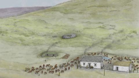 Illustration of the drovers' inn