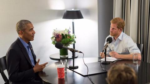 Prince Harry and Barack Obama