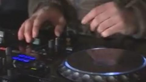 DJ playing music at Citizens event