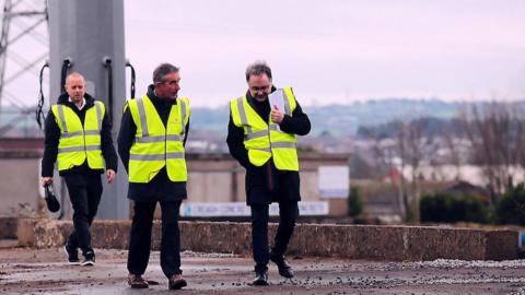 Uefa delegation at casement park