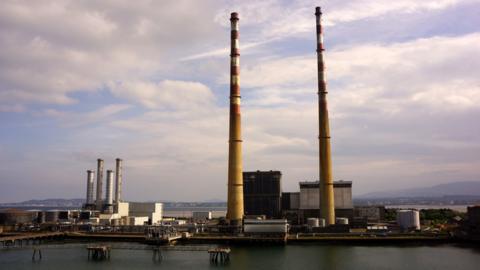 Poolbeg Generating Station in Dublin, Ireland, 10 June 2013