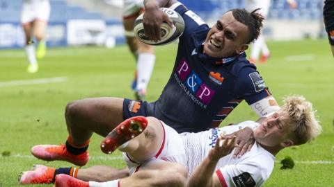 Edinburgh's Eroni Sau scores his side's fifth try