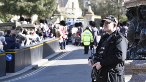 Armed police officer