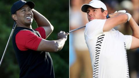 Tiger Woods and Rory McIlroy