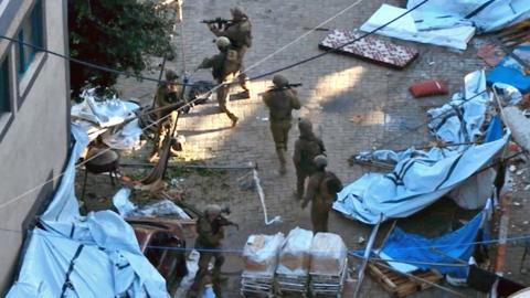 A photo provided by the IDF shows Israeli troops inside Shifa hospital