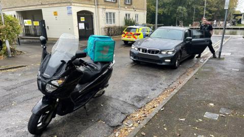 Police stop Deliveroo rider with cannabis
