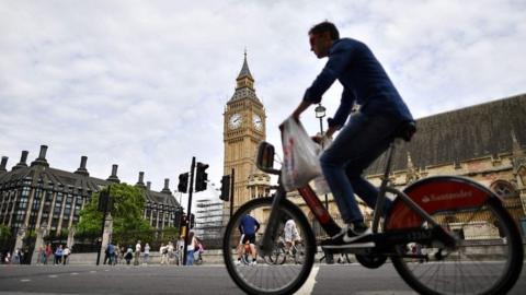 Cyclist in London