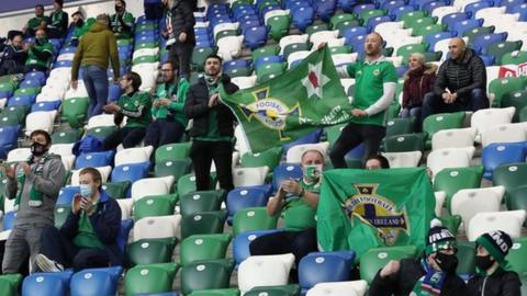 Six hundred fans attended the NI v Austria game at Windsor Park last month