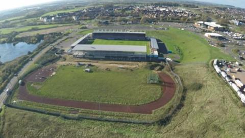 Aerial view of Sixfields