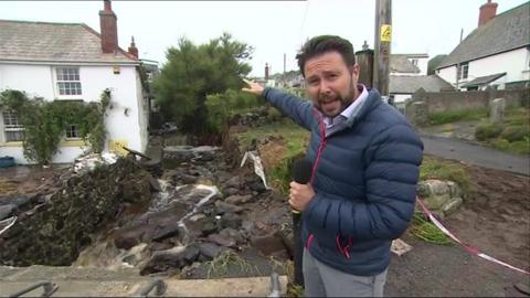 The BBC's Jon Kay in Coverack, Cornwall