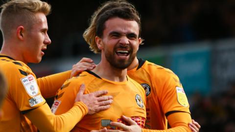 Dom Telford celebrates