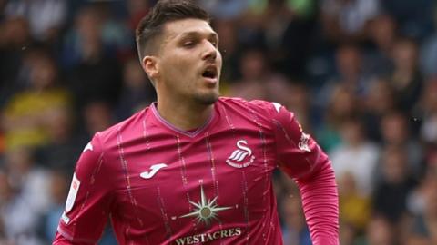 Joel Piroe in action for Swansea