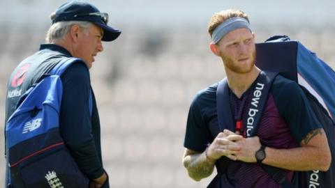 Ben Stokes with England coach Chris Silverwood