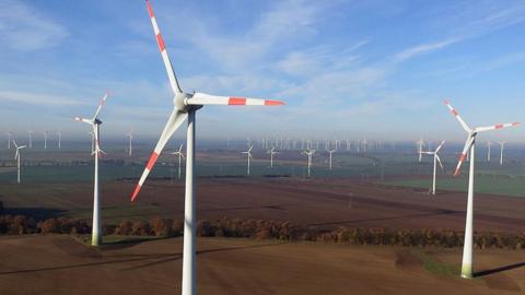 Wind farm near Brieselang, Germany, 2014 pic