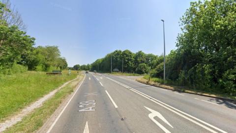 Google street view image of the collision site