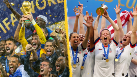 France lifting the men's World Cup in 2018 and USA lifting the Women's World Cup in 2019