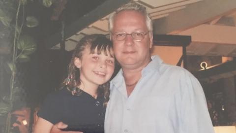 Abi Hutchinson and her father