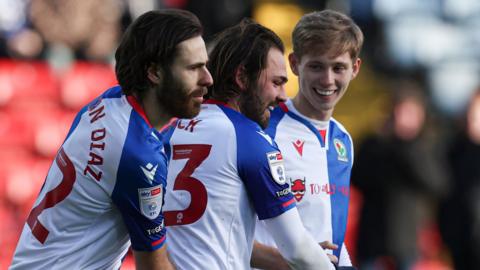 Bradley Dack celebrates