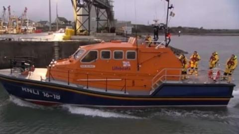 An RNLI crew during Sunday's search