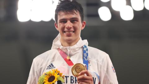 Modern pentathlon Olympic gold medallist Joe Choong in Tokyo