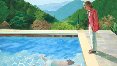 Auction of David Hockney's Portrait of an Artist (Pool with Two Figures)