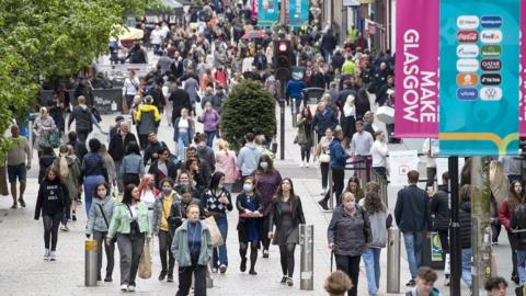 Crowds in Glasgow