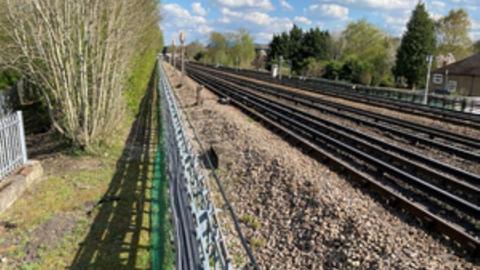 An area of the track where the accident happened near Chalfont and Latimer station on the Metropolitan Line