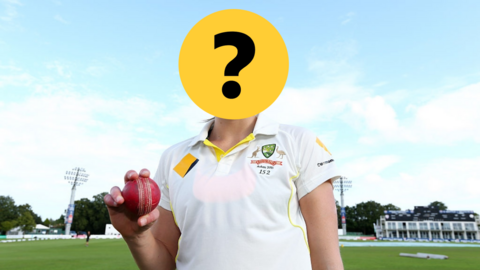 Photo of an Australian bowler with her face hidden