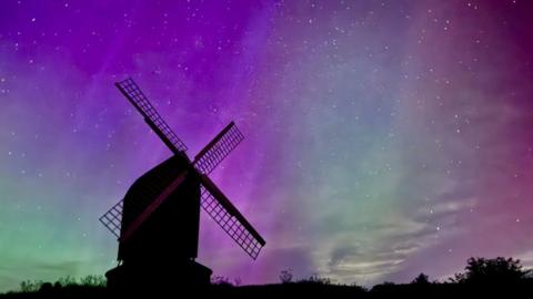 Northern Lights in Brill, in Buckinghamshire