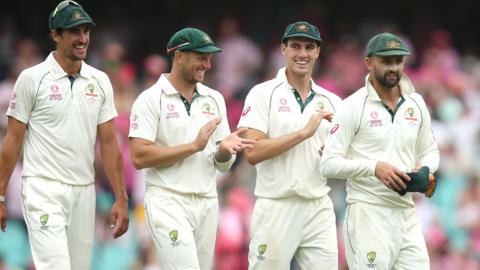 Mitchell Starc, James Pattinson, Pat Cummins and Nathan Lyon