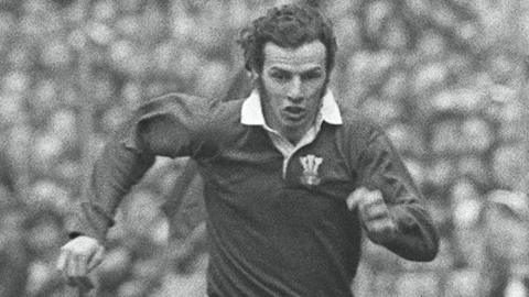 JJ Williams in action for Wales in 1974