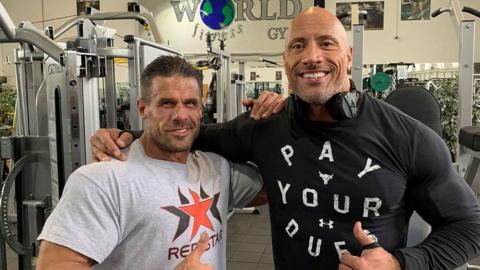 Craie Carrera with Dwayne 'The Rock' Johnson