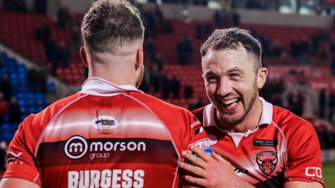 Salford players celebrate