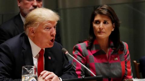 Nikki Haley and Donald Trump