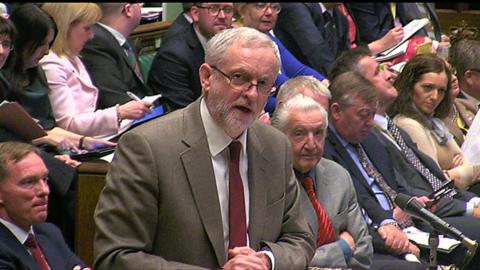 Jeremy Corbyn at PMQs