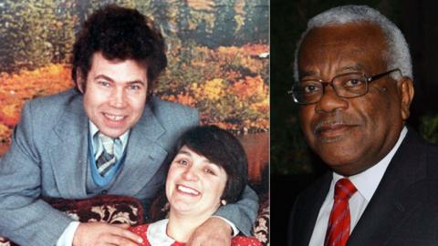 Fred and Rose West and Sir Trevor McDonald