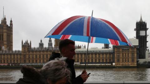 People walking near Parliament