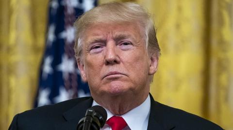 US President Donald Trump speaks at an event in the East Room of the White House, 20 August 2018