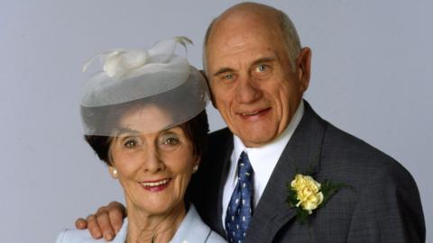 June Brown and John Bardon in their roles as Dot and Jim Branning in EastEnders