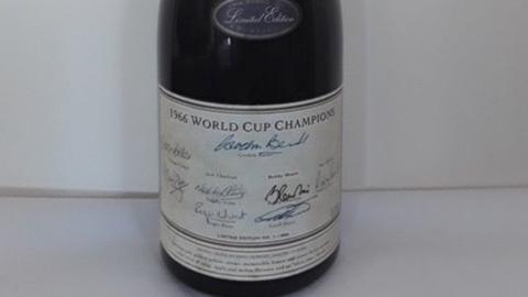 Champagne bottle signed by World Cup winners