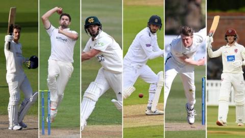 The six skippers hoping to get their hands on silverware (from left): Dane Vilas, Will Rhodes, Steven Mullaney, James Vince, Steve Patterson, Tom Abell