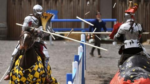 Jousters battle in Victoria, Australia