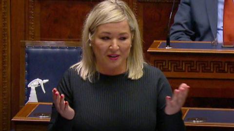 Sinn Féin's Michelle O'Neill has commended Arlene Foster for her "years of public service".