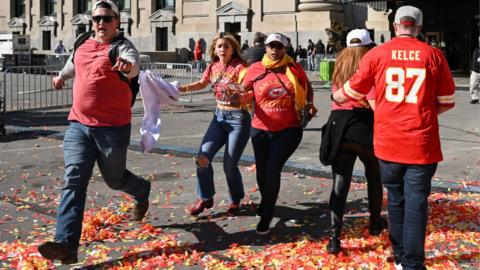 Fans flee at Kansas City Chiefs parade