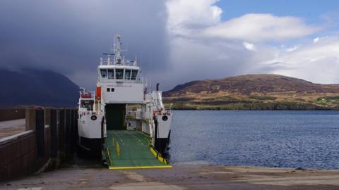 Ferry at Raasay pier