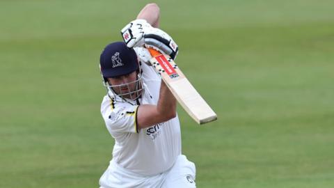 Discarded England opener Dom Sibley hit six fours for Warwickshire against Somerset in his 50th first-class fifty