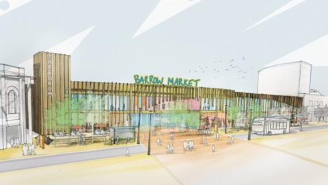 An impression of what Barrow Market could look like from the outside